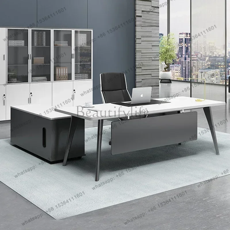 LJY Display Height Adjustment Professional Office Furniture Corner Table Computer L Industrial Executive Ufficio Unique Furnitur