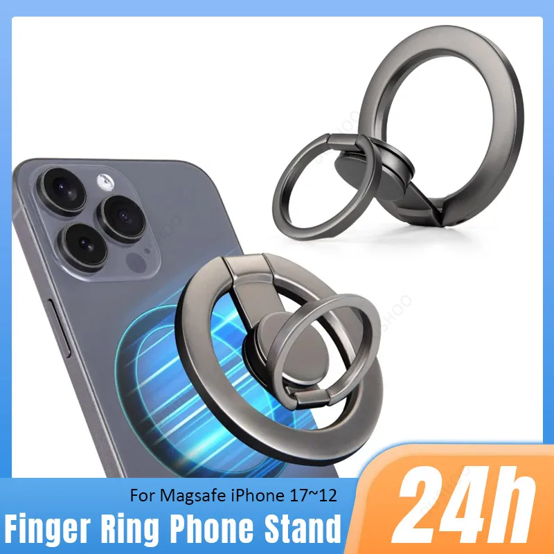 

Phone Finger Ring Holder & Foldable Fidget Spinner Magnetic Smartphone Stand for Magsafe iPhone 17 16 15 14 13 12 Pro Max Mount