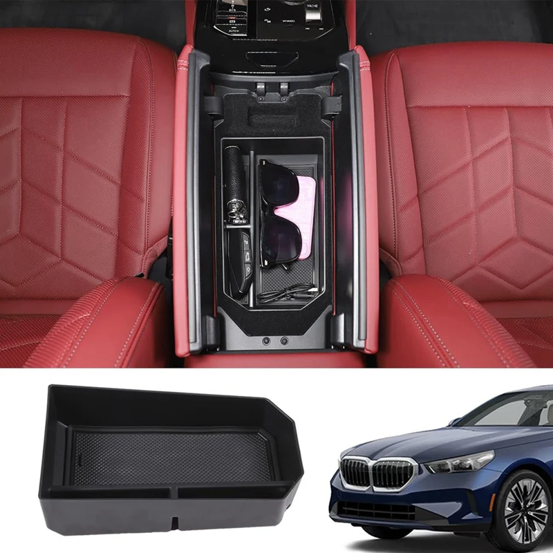 

Center Console Armrest Box Organizer Tray Storage Box for BMW 5 Series G60 2024 Interior Accessories