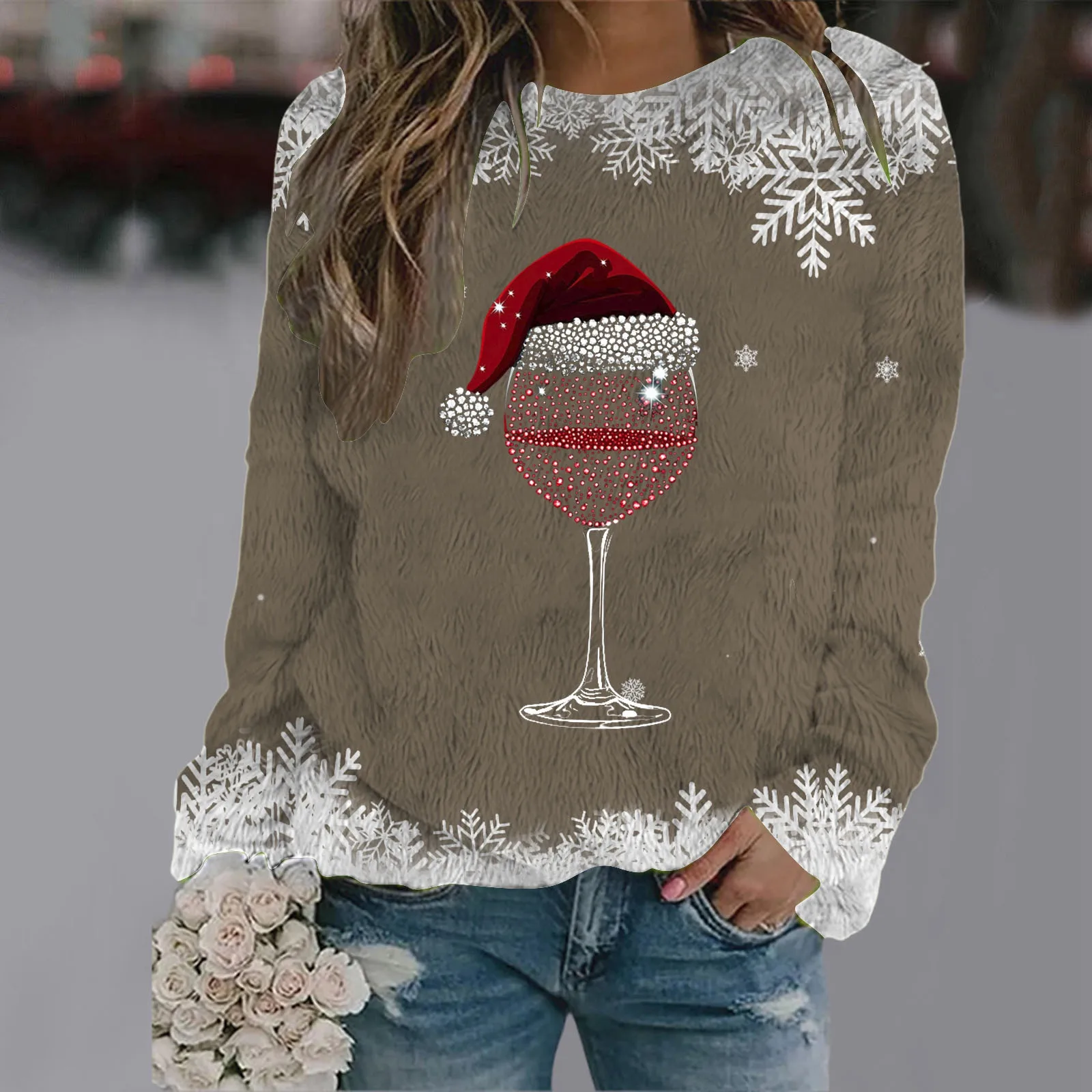 Kerst dames dames trui truien trendy trui truien voor dames mode dames trui truien met zakken