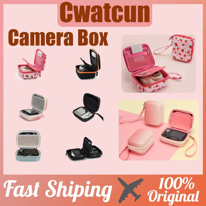 

Коробка для камеры Cwatcun для мгновенной камеры APS-C, коробка для хранения карт памяти, аккумулятор для камеры, портативная женская сумка для хранения для путешествий