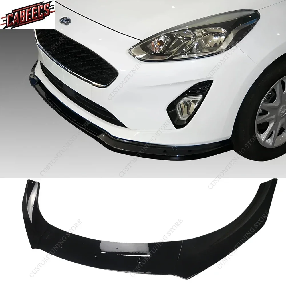 For Ford Fiesta MK8 Front Bumper Lip Splitter Diffuser Spoiler Fiesta 1.0S/S 1.1 Ti-VCT 1.5 TDCi Basic 2017-2021 Pre-Lci Bodykit