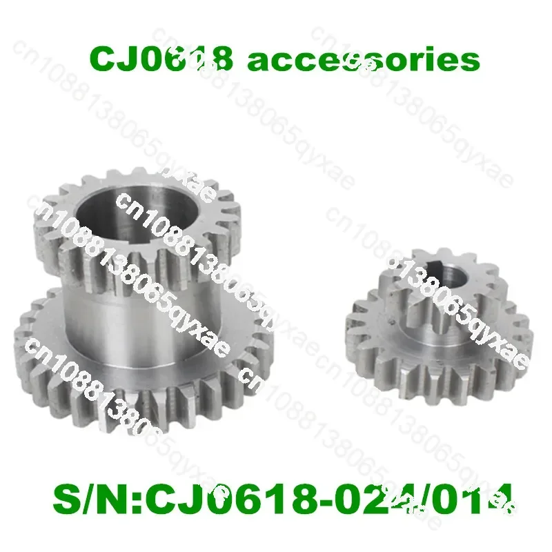 2Pcs High&Low Transmission Speed CJ0618 Teeth T29XT21 T20XT12 Metal Gears Lathe Main Shaft Duplicate Double Gear