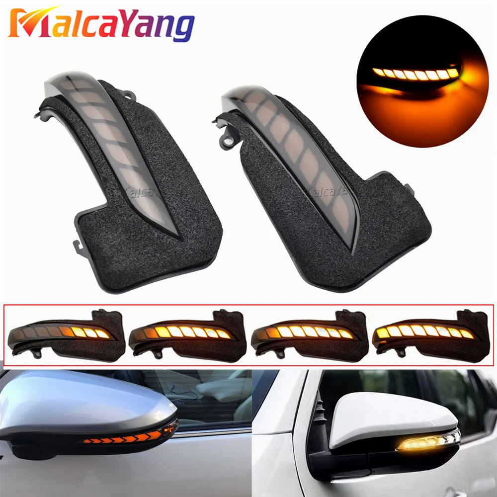 

LED Dynamic Side Mirror Blinker Lights Sequential Flowing Turn Signal Lamps Error Free For Toyota Hilux Fortuner Innova SW4