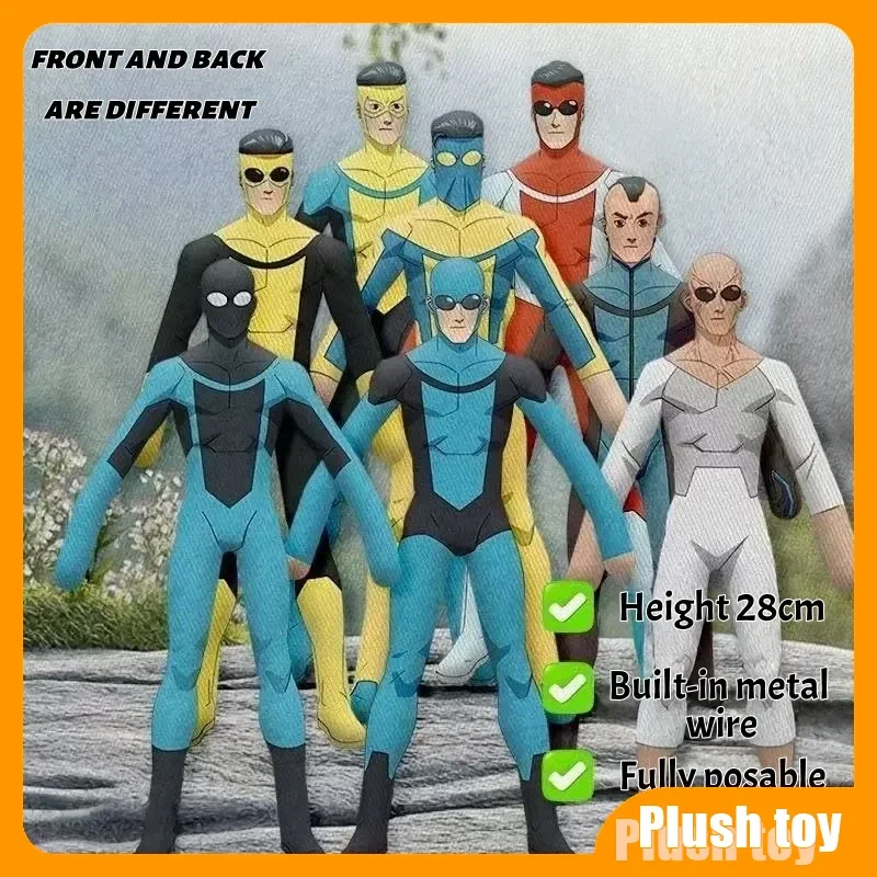 

28-сантиметровая плюшевая кукла Invincible Mark Grayson с подвижными конечностями, проволочным каркасом, фигурка-мышь, позируемая декоративная игрушка для подарка