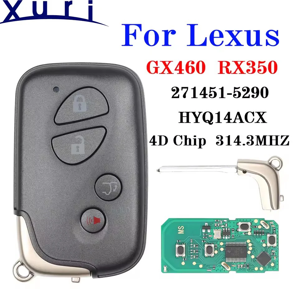 HYQ14ACX 271451-5290 G N E Board 314.35MHz Smart Remote Key Fob for Lexus GX460 RX350 Keyless Entry Remote Control Replacement