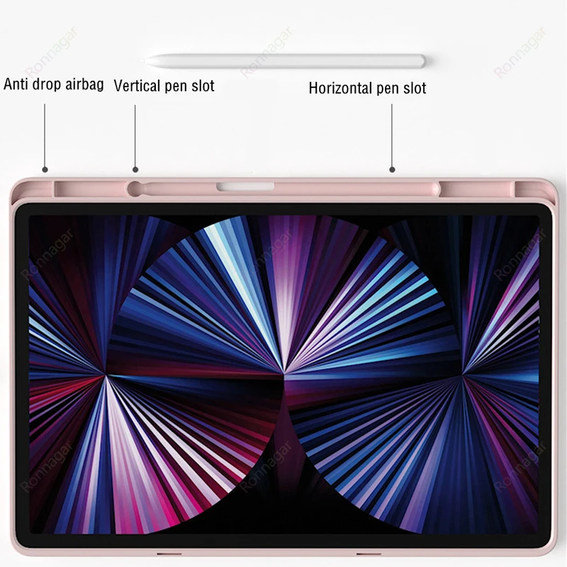 Tablet Capa Protetora com Suporte para Lápis, Suporte Leve, Auto Wake, Sleep, Case para Samsung Galaxy Tab A8, 10.5 X205, X200