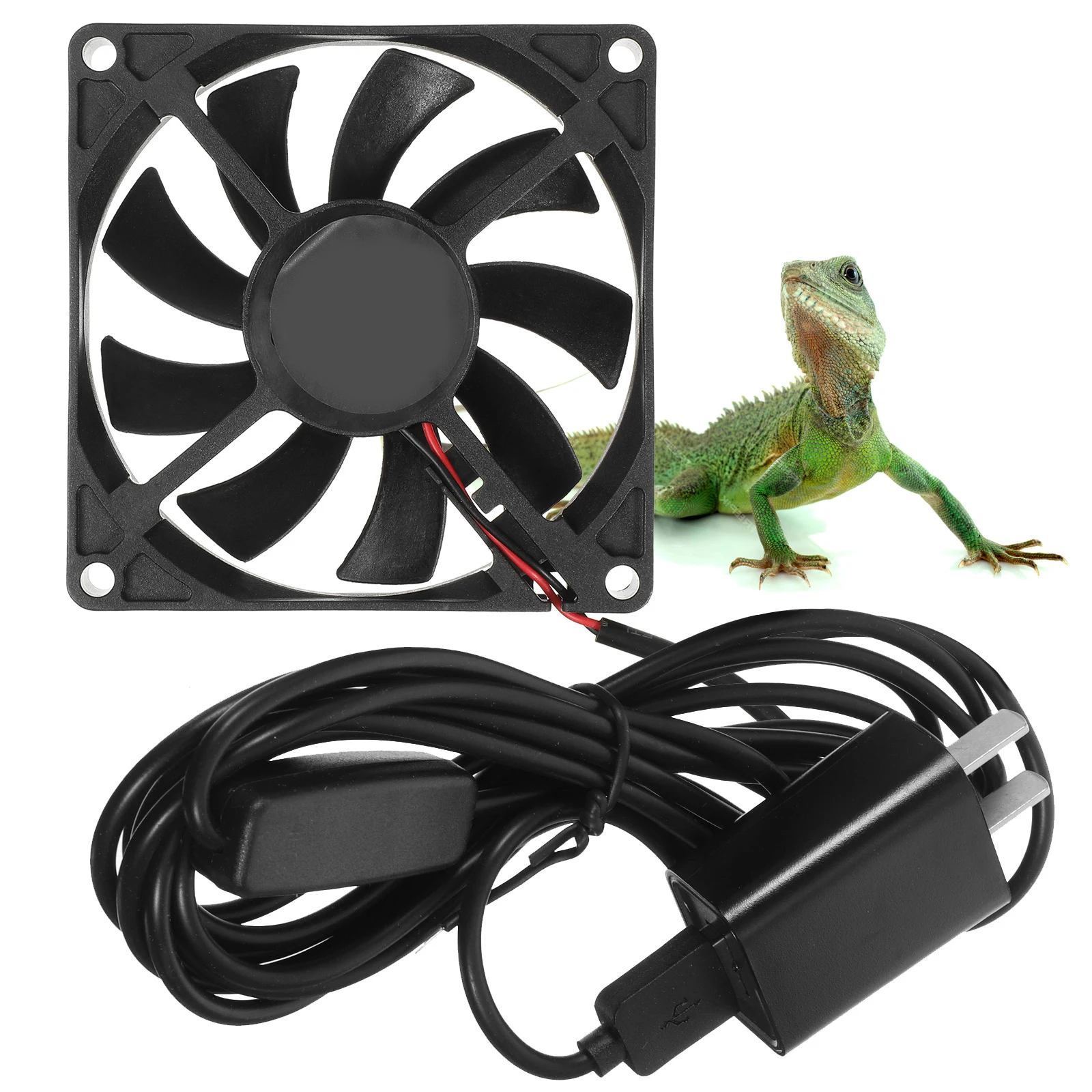 

Exhaust Fan for Landscape Tank Ecological Timing Extractor Ultra Thin 15mm Durable Plastic Promote Growth Ventilation