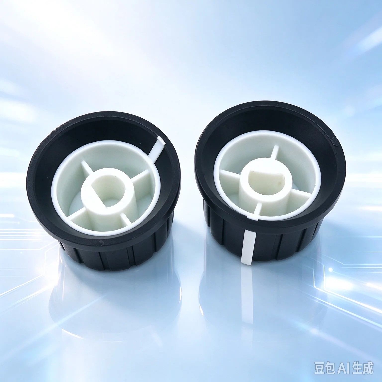 50pcs D Shaft Dual Color Knob 6mm Half Shaft 24*15 for Speaker Volume Control