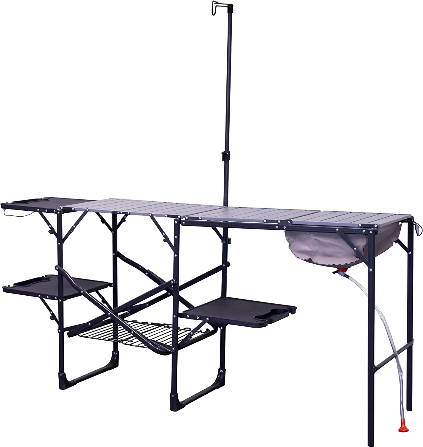 Outdoor Chef Station Portable Camping Kitchen Outdoor Folding Table 22.2x70.1x68.3