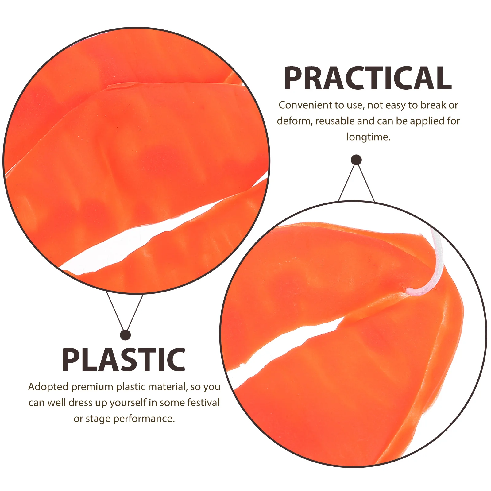 4 pezzi di oggetti di scena per scherzi di Halloween Divertenti labbra rosse Bocca Abbigliamento Salsiccia Prestazioni Salsicce grandi ingannevoli in plastica