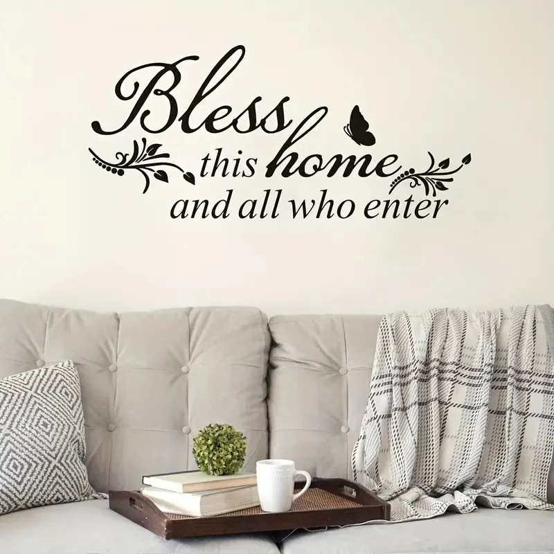 English Art Font Inspirational Quotes Stickers Room Bedroom Living Room Decoration Wall Stickers