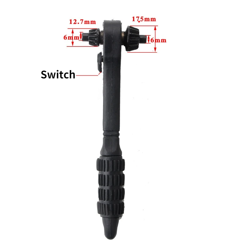 Universal Drill Chuck Spanner Torque Wrench 2 In 1 Key Ratchet Wrench for Quick Change Drill Bit Fittings Screw Hand Tools