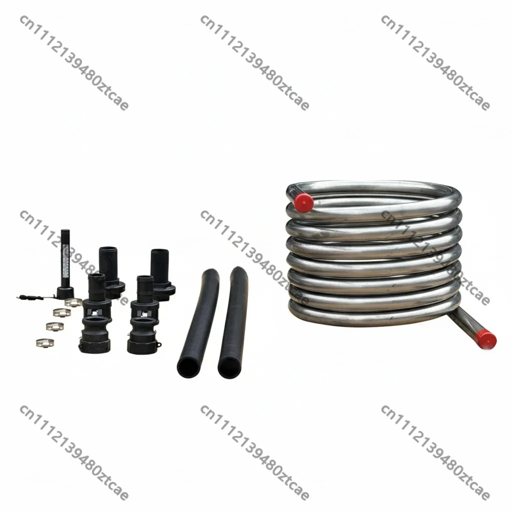 Stainless Steel Coil Efficient Heating Solution for Wood Fired Hot Tubs with Durable Hose for Outdoor Hot Tubs