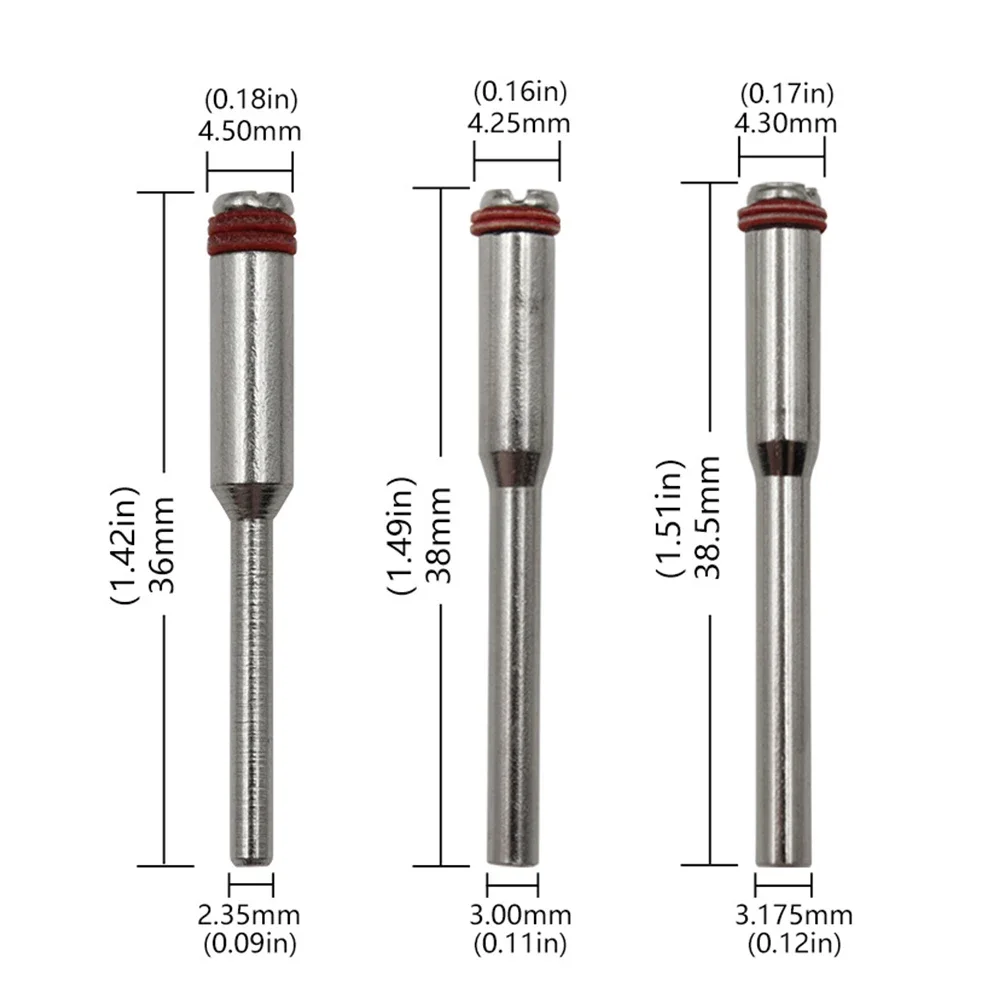 

Iron Piece Fixing Bar Connecting Bar Shank Diameter 3.17mm/3mm/2mm Rotary Tool Cutting Wheel Holder Dremel Accessories