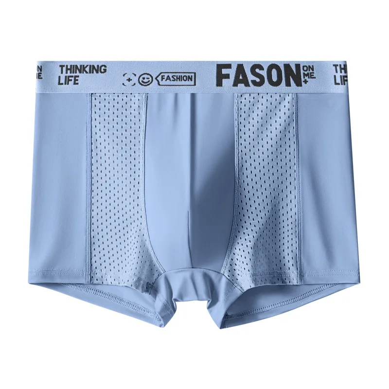 4pcs  Men Underwear Ice Silk Men Panties Sexy Man Boxer Underwear Shorts Soild Male Boxer Shorts Set Underwear  ﻿