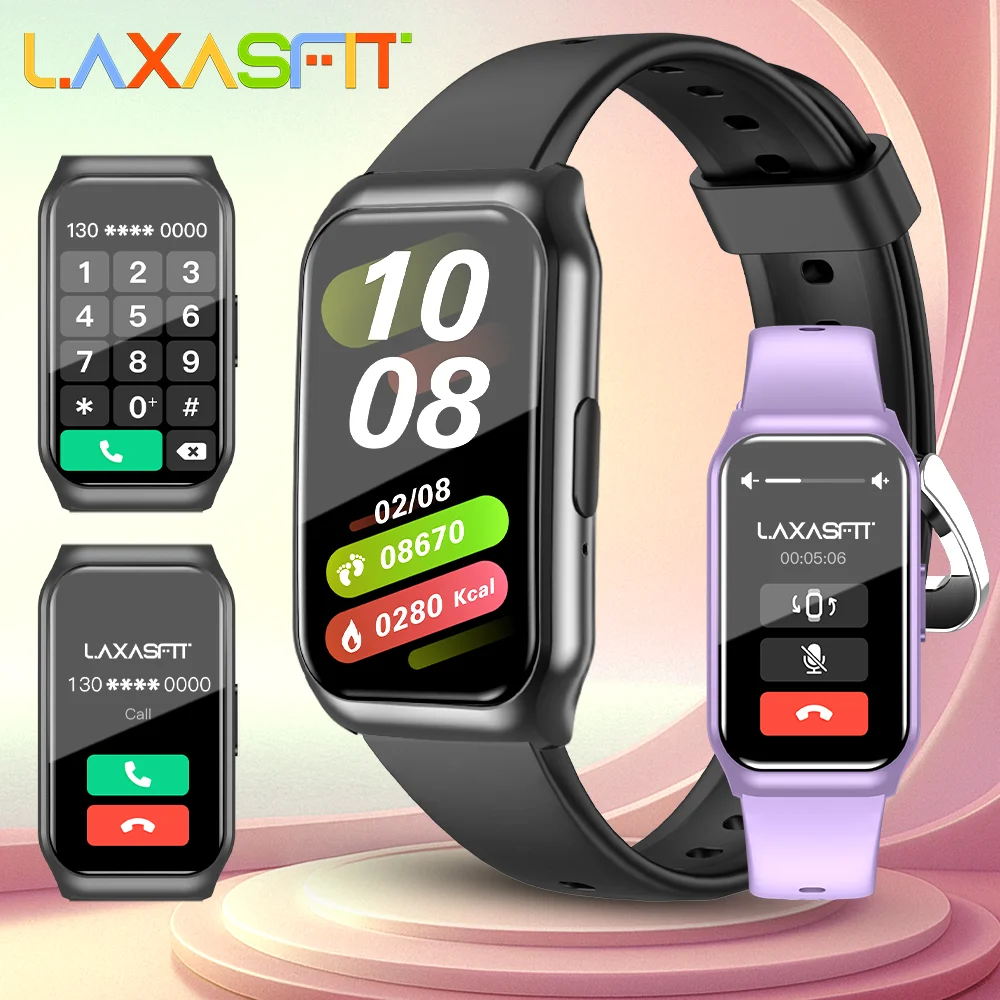

LAXASFIT Смарт-часы Bluetooth Talk Мужчины Женщины Фитнес-упражнения Шагомер Монитор сердечного ритма сна Многофункциональный умный браслет