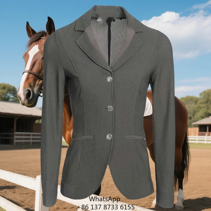 High Quality Customizable Ladies Equestrian Jacket Long Sleeve Racing Competition Shirts For Women High Quality Horse Riding