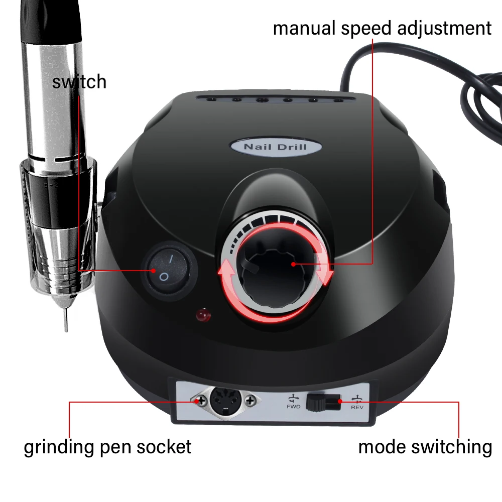 LULAA 30000RPM Electric Nail Drill Machine Nail Efile Professional Nail File Kit for Gel Nail At Home Use or Nail Salon