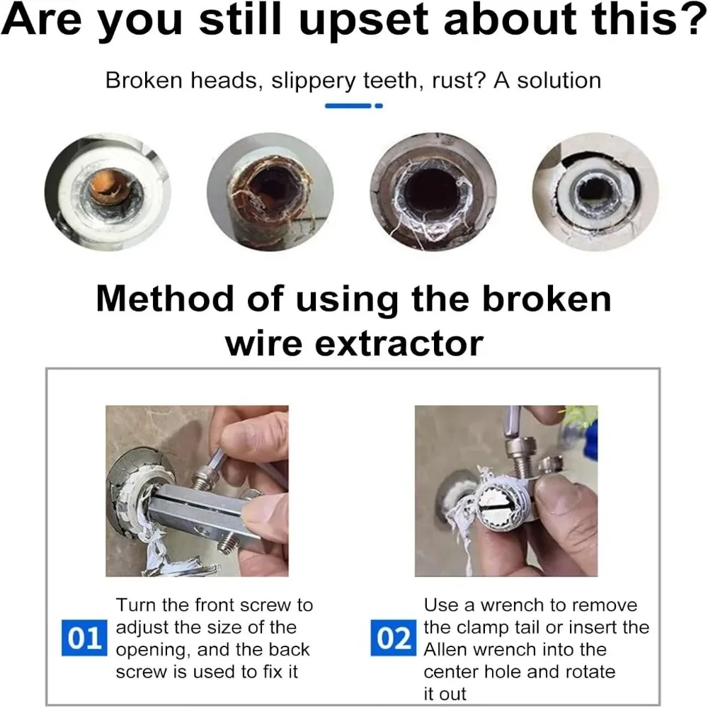 ชุดเครื่องมือถอดสกรูหัก DIY สำหรับผู้ชาย รุ่นใหม่ ใช้งานง่าย สำหรับสกรูหักหรือสกรูเกลียวหลุด เครื่องมือถอดสกรูหักอเนกประสงค์ ทำจากโลหะ