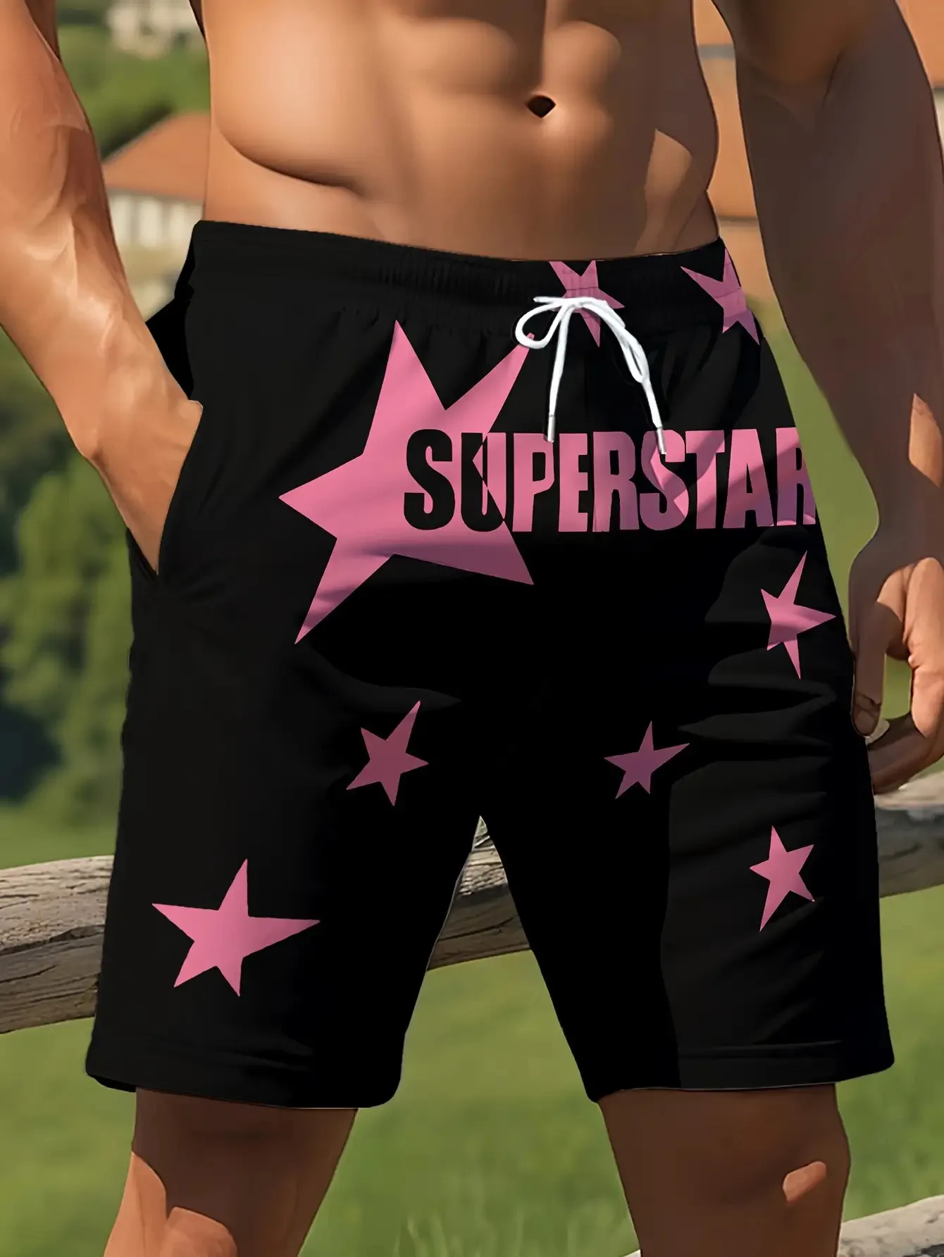 

The new men's shorts for the summer of 2025 are breathable lightweight casual and fashionable with letter prints