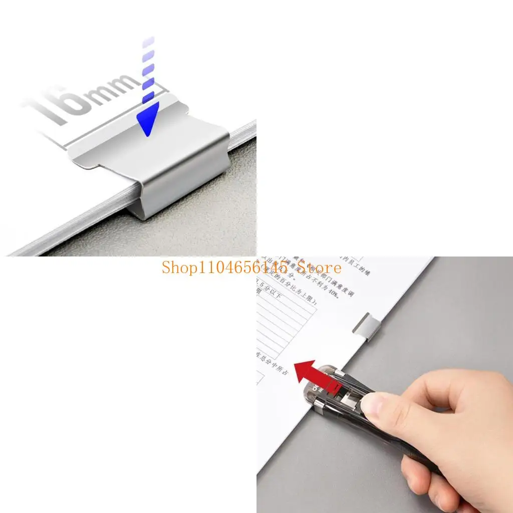 5asd 8 Pz/pacco Morsetti per Documenti in Metallo Durevole per File Carta con Supporto per Morsetto Ricaricabile Capacità