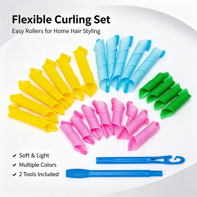 Home Home Bathroom Spiral Heatless Hair Curlers DIY No Electricity Curling Rollers Magic Hair Styling Tools For Women Nice Curls - Aliexpress Deal