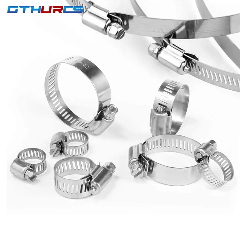 1pcs Stainless steel Hose Clamp Adjustable Drive Hose Clamp Fuel Line Worm Size Clip Hoop