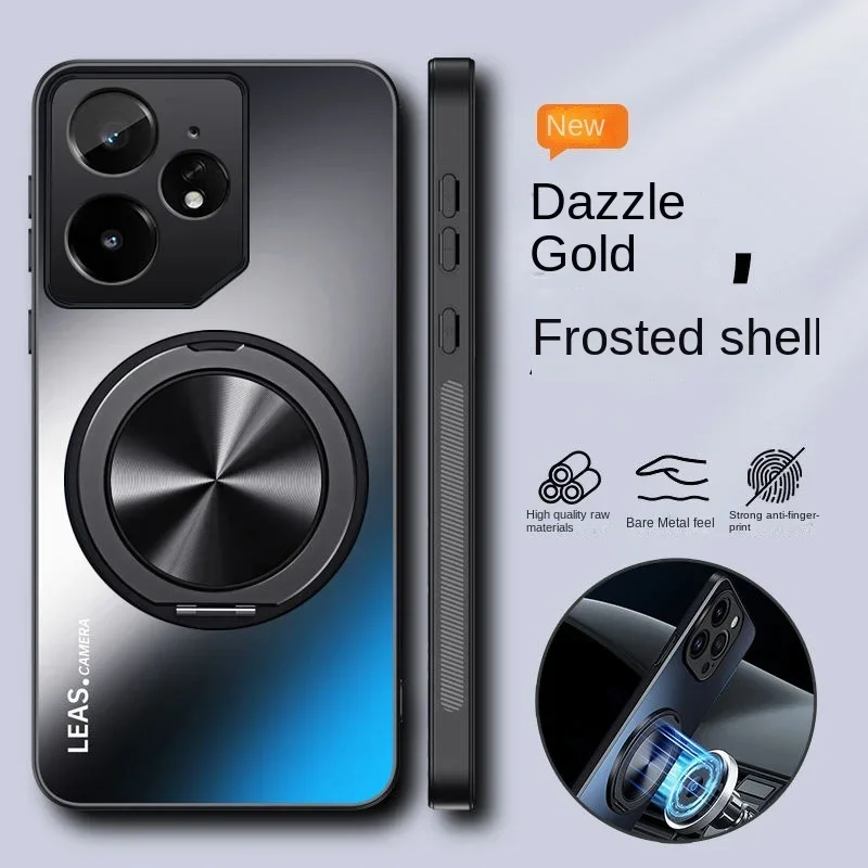 Para Realme Neo 7 GT 6 6T Neo6 SE funda Invisible soporte mate anillo magnético cubierta para Realme GT7 Pro parachoques a prueb