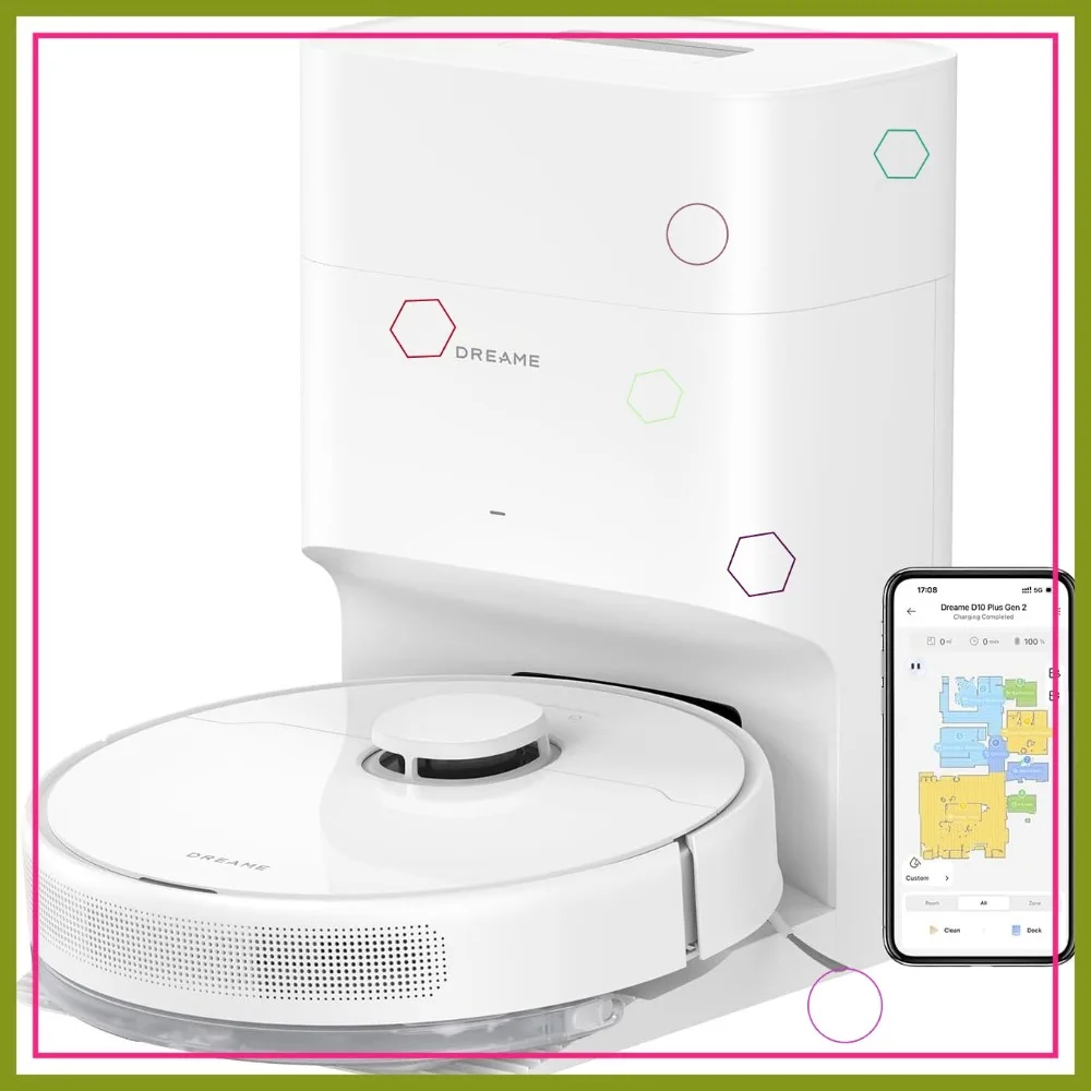 

Self-Emptying Robot Vacuum and Mop with 90-Day Base, 6000Pa Suction, LiDAR Navigation, Obstacle Avoidance & Wi-Fi Control