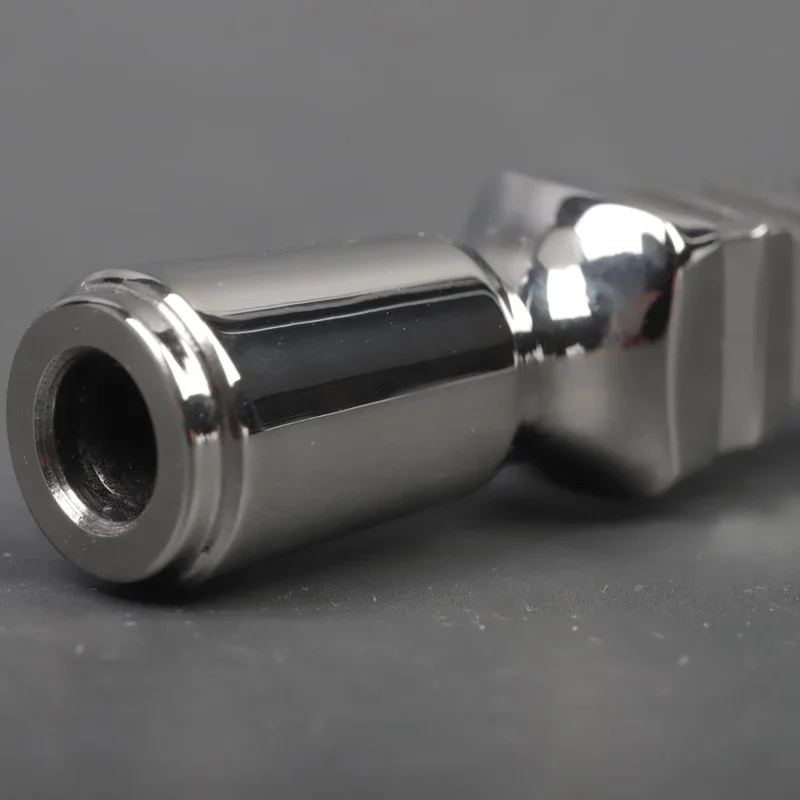 YAQI Chippendale Polished Stainless Steel Men Safety Razor Handle 5.7-13mm Diameter 88mm Handle Length Mens Lightweight Handle