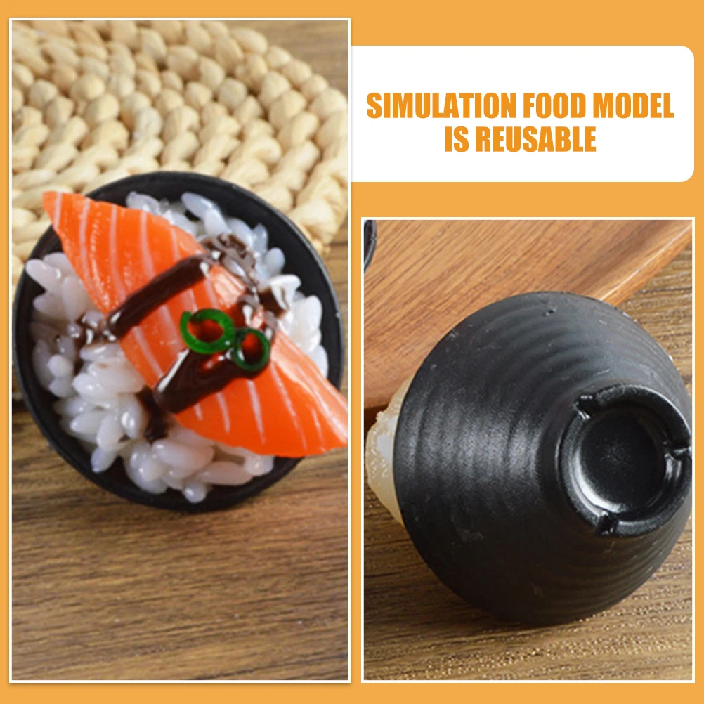 

2pcs 2 Count Artificial Sushi Display Fake Realistic Diy Mold PVC Food Making Tool