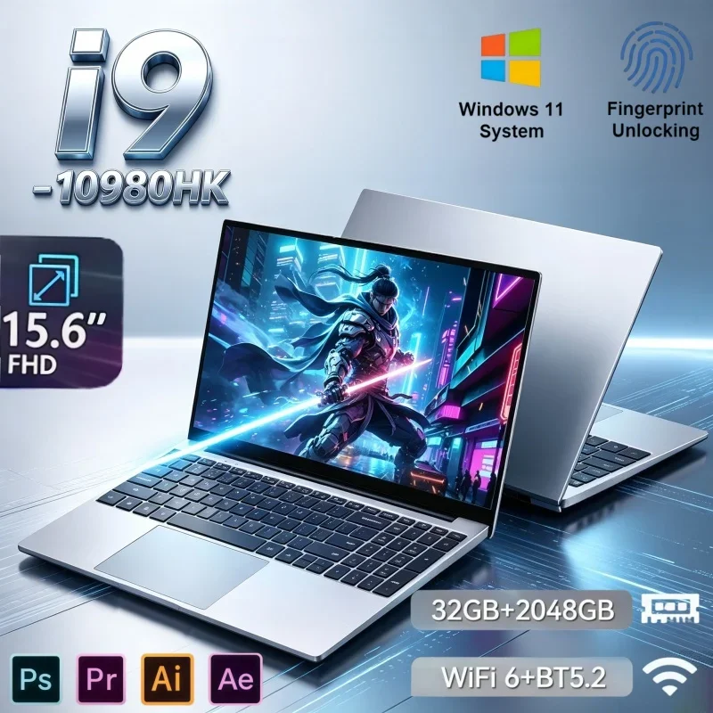 15.6 Inch Notebook Computer Intel Core I9 10980HK 32GB RAM 2TB SSD Win11 Laptop For Daily Office Tasks And Media Playback