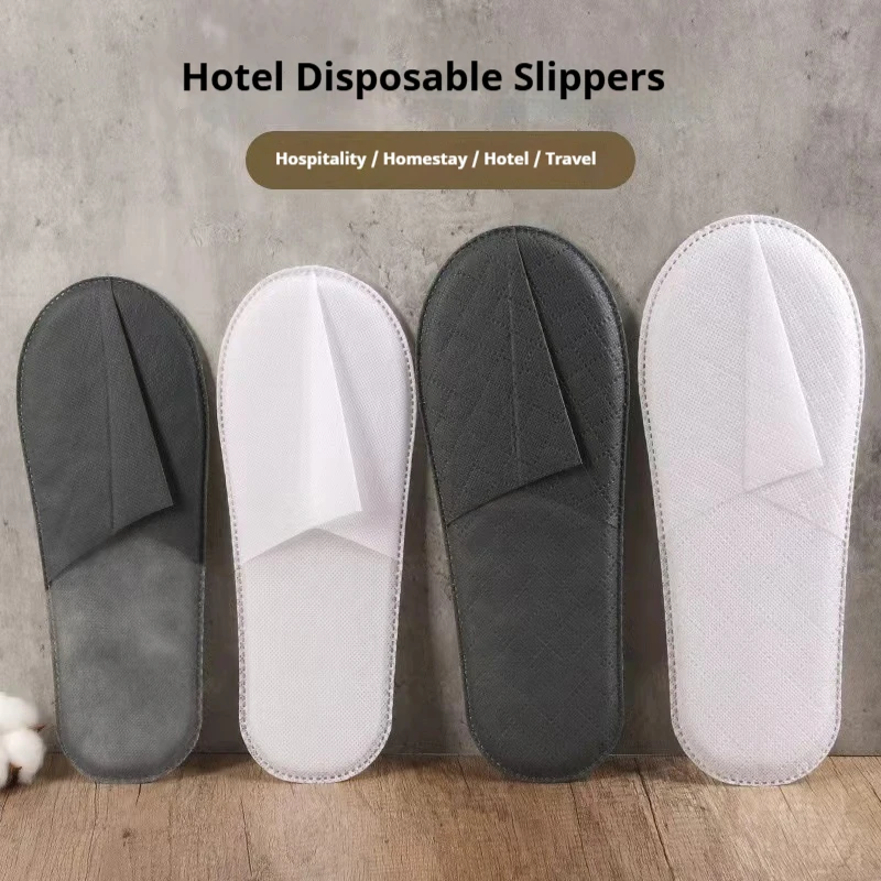 

60 шт. одноразовые тапочки для отелей, гостевых домиков и B&B, подходят для домашнего использования, развлекательных гостей и путешествий, утолщенные, нескользящие и дышащие тапочки