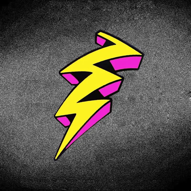 1PC "Trendy Driver Car Sticker, Neon Lightning Design Decal, Distinctive Accessory for Enthusiasts, Stylish Car Decor"