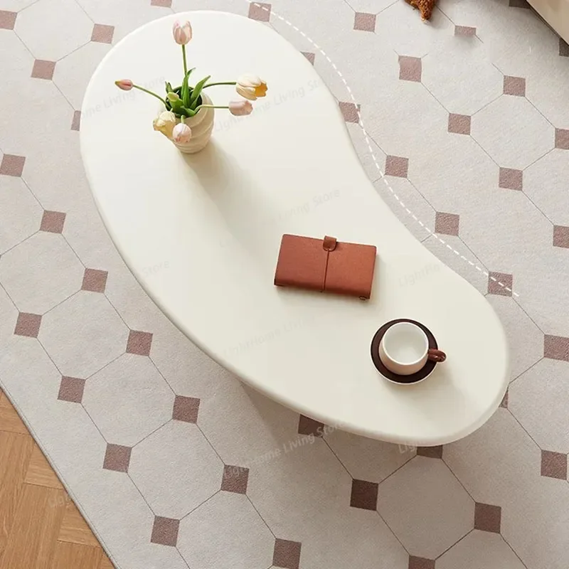 

Party Aesthetic Coffee Table Cream White Cloud Large Size European Beauty Side Table Salon Mesa Auxiliar Postmodern Furniture