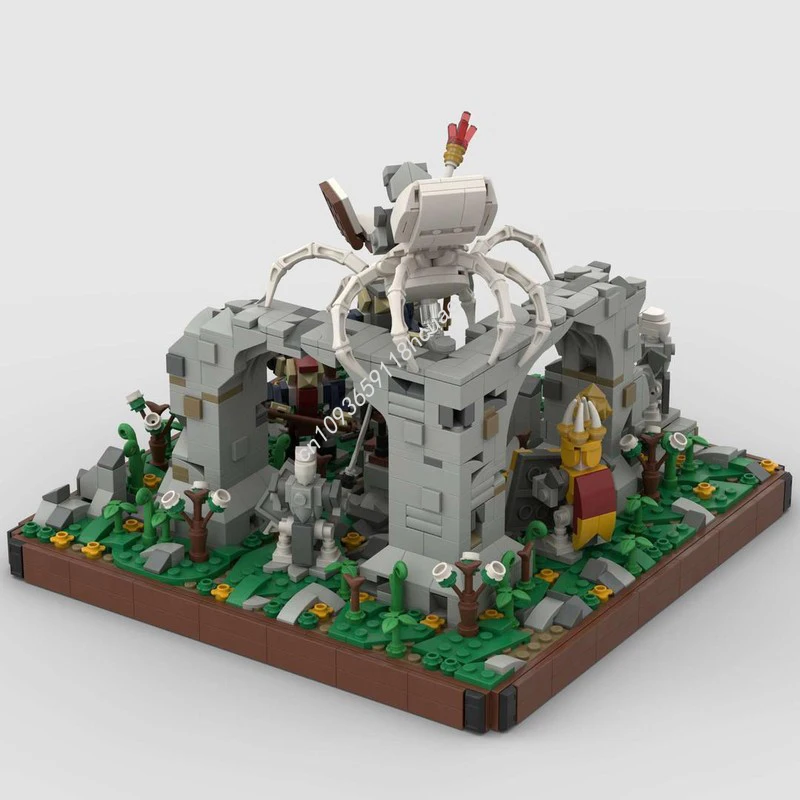 1780 Uds. MOC The Nwarfs meet Skeleton King Castle modelo bloques de construcción idea educativa juguetes de arquitectura de cumpleaños regalos de navidad