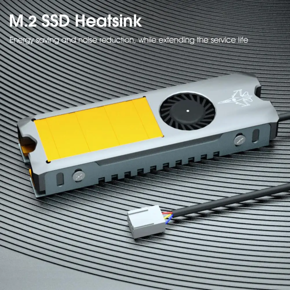 Fan SSD Radiator Professional Temperature Control Metal PWM Cooling Fan Hard Disk Heat Sink Thermal Pad for M.2 SSD
