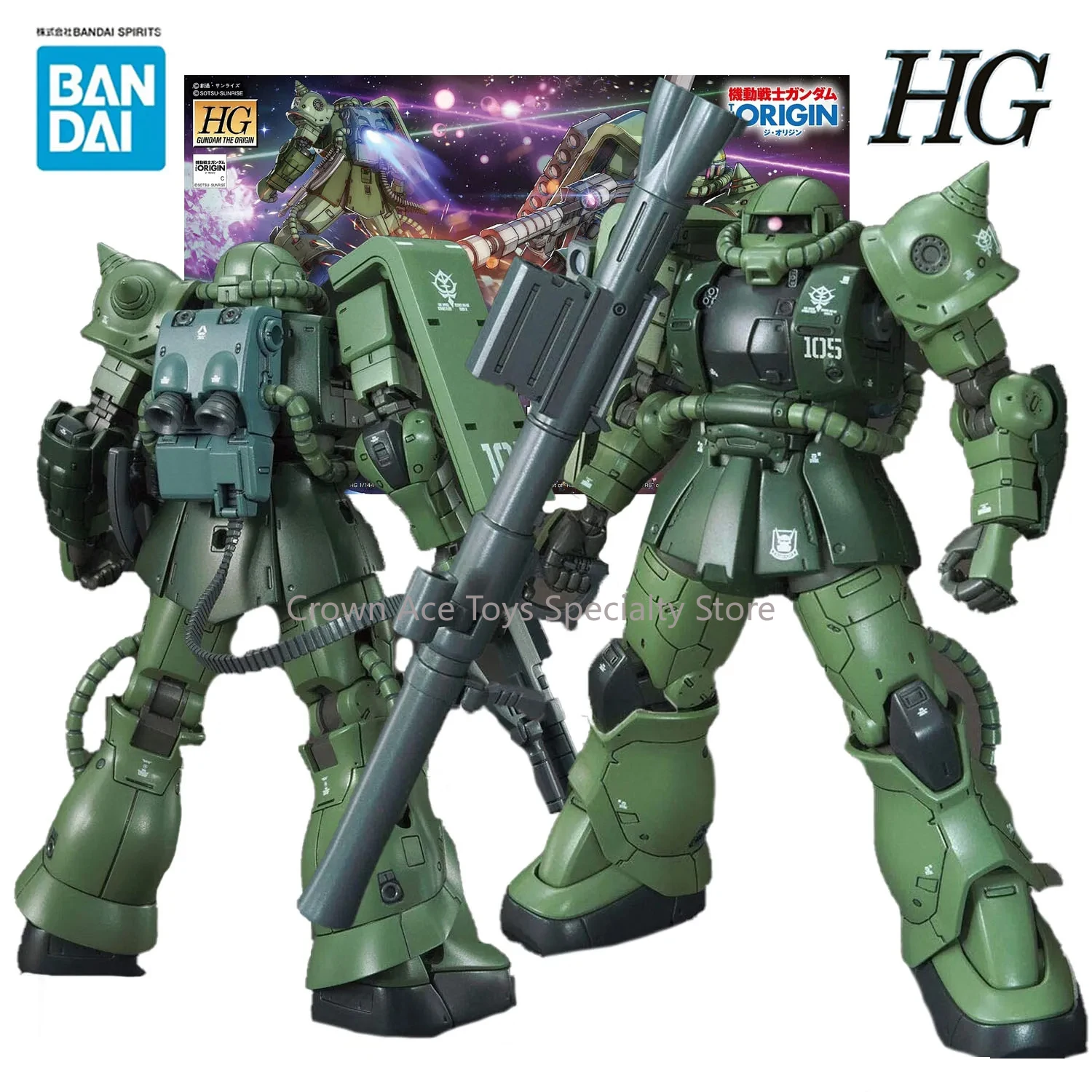 

Bandai Assembled Model Gundam HG 025 1/144 MS-06C-6/R6 ZAKU II 2 TYPE C-6/R6 Kit Manga Figures Anime Trendy Toys Holiday Gifts