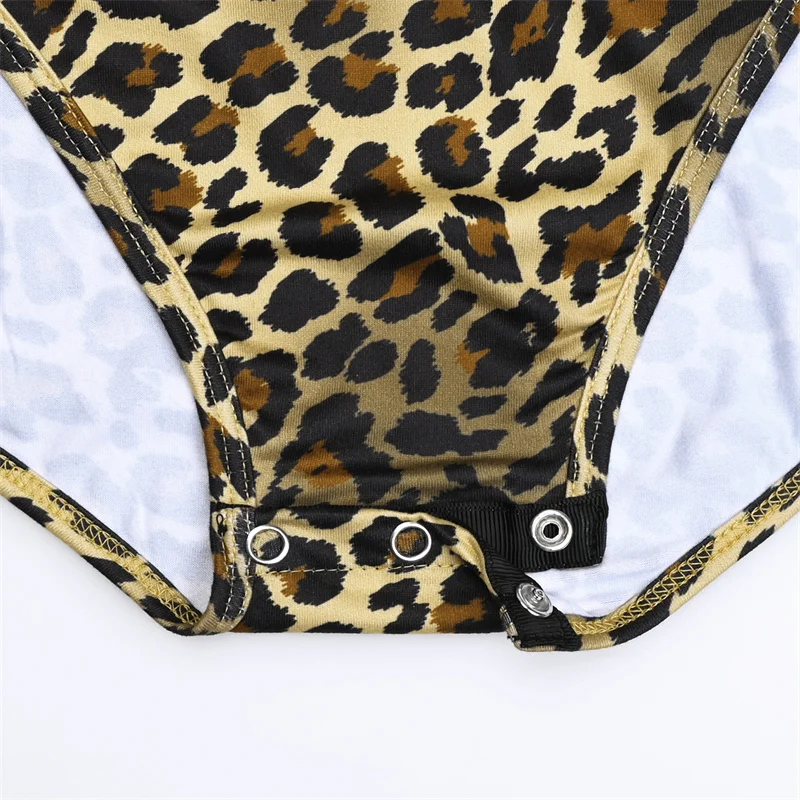 Moederschap Vrouwen Bodysuit Voor Fotoshoot Leopard Sexy Lange Mouw Zwangerschap Kleding Body Tops Fotografie