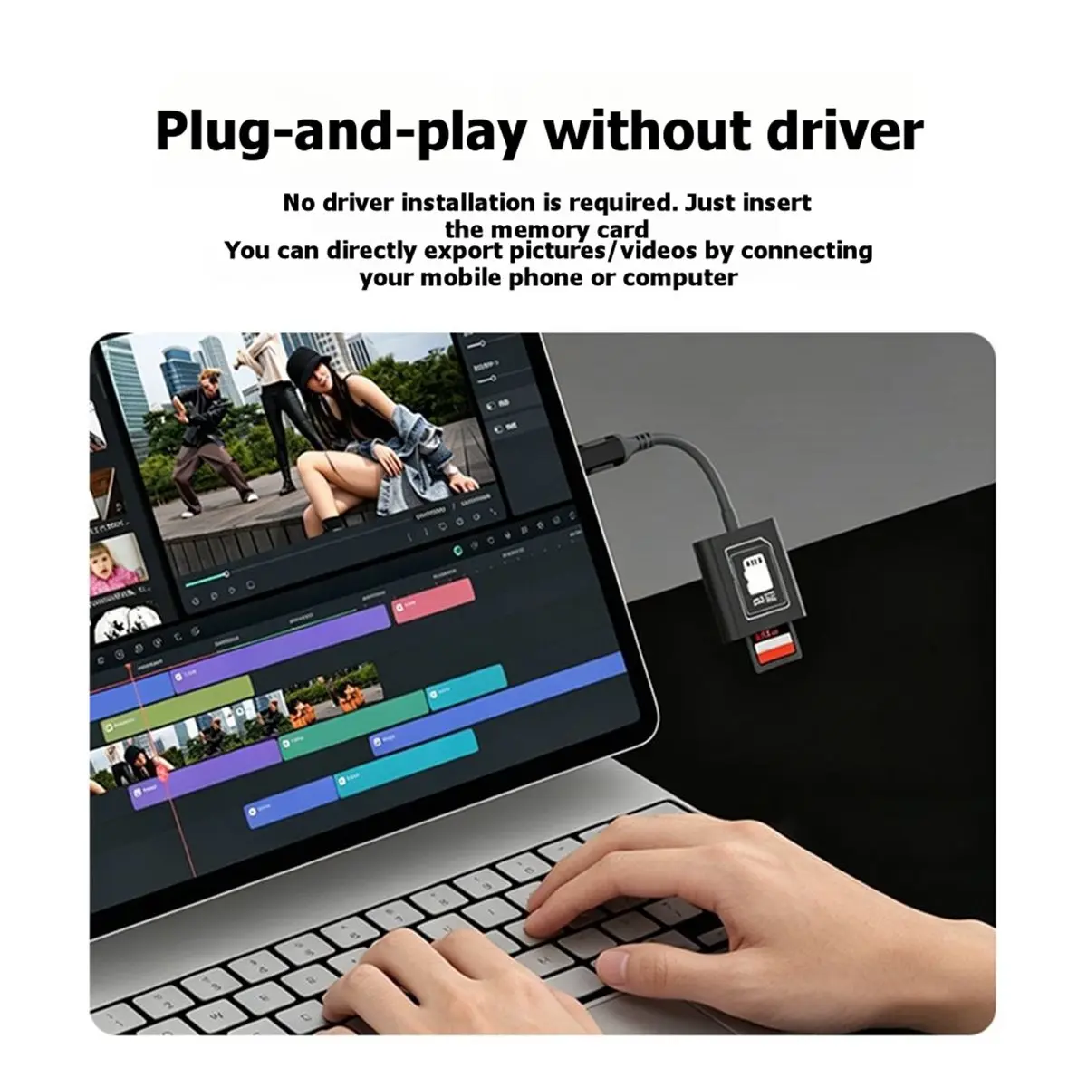 Card Reader USB 3.0 Dual Card Reading High-Speed Overclocking SD/Memory Card Conversion TF/Android Type-C PC