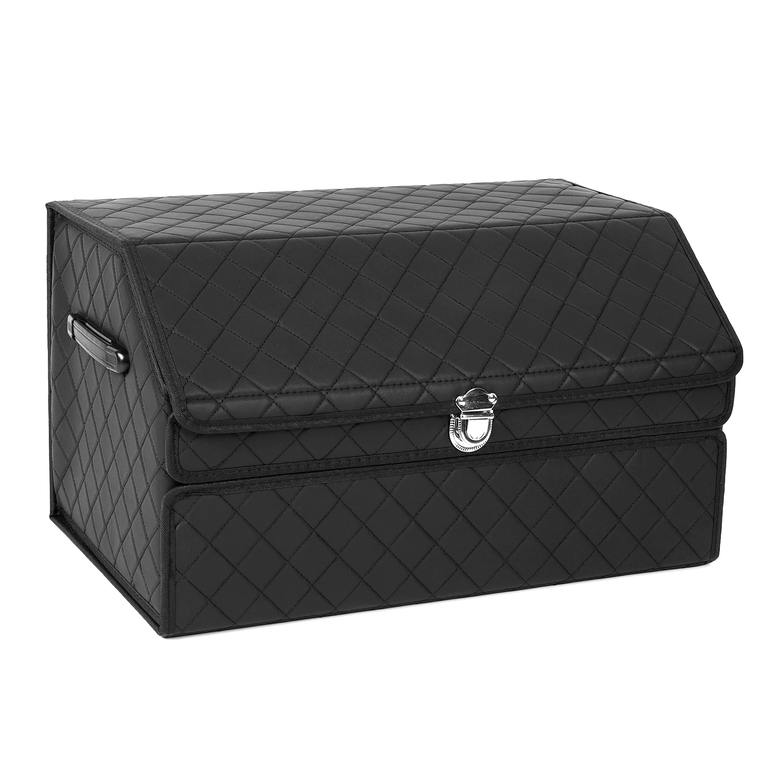 

Двухслойный органайзер для багажника автомобиля с крышкой, органайзеры для хранения, многокомпонентный органайзер для автомобильной тележки для внедорожника, аксессуары для грузового фургона