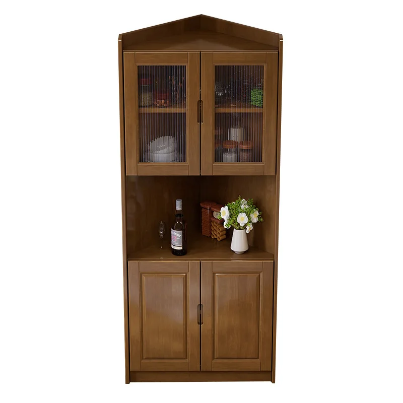

Chinese solid wood modern simple home living room kitchen locker corner locker wall triangular cabinet
