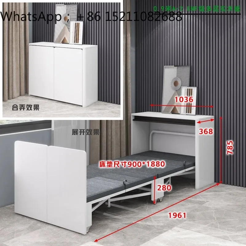 SCY folding bed cabinet integrated guest room study spare bed balcony invisible household single double lunch break bed