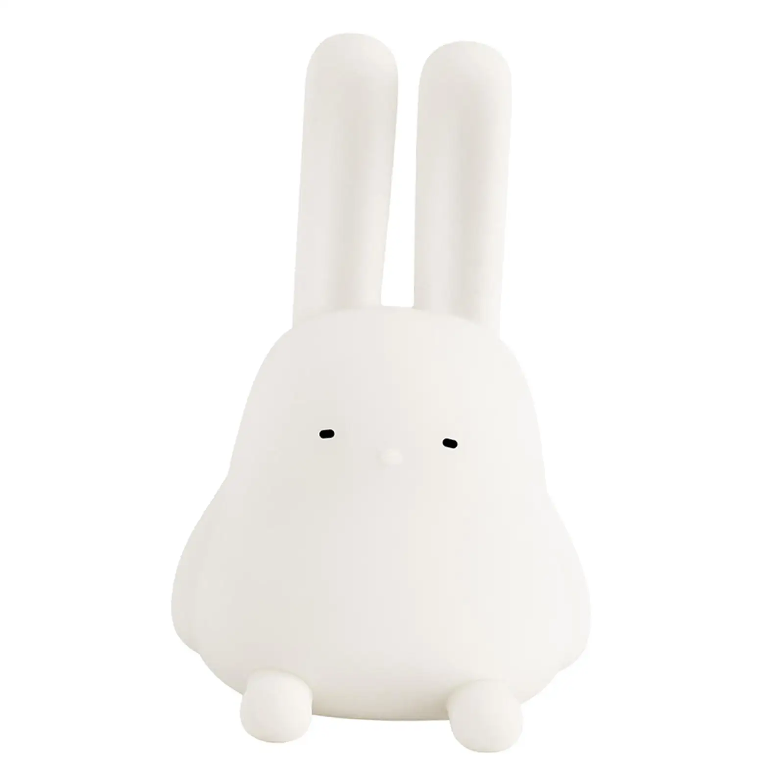Rabbit LED Silicone Night Light 2 Brightness Adjustable for Nursery Bedside NightStand