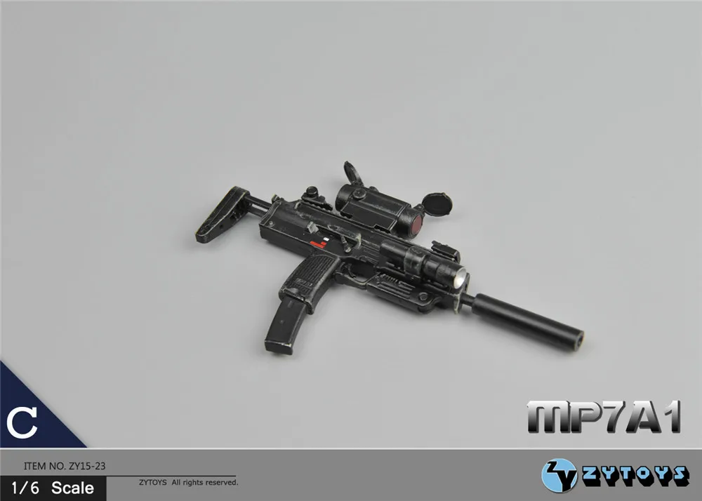 ZYTOYS ZY15-23 1/6 Scale Soldier Military Weapons MP7A1 Submachine
