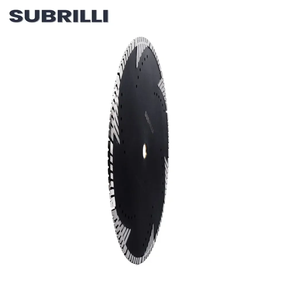 SUBRILLI 14Inch Diamond Turbo Saw Blades With Slant Protection Teeth 350mm Diamond Cutter for Granite Marble Cutting Disc