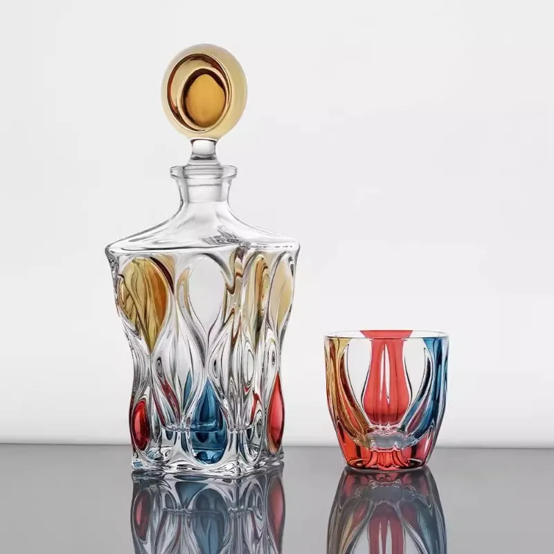 

Whiskey cup set, crystal glass.