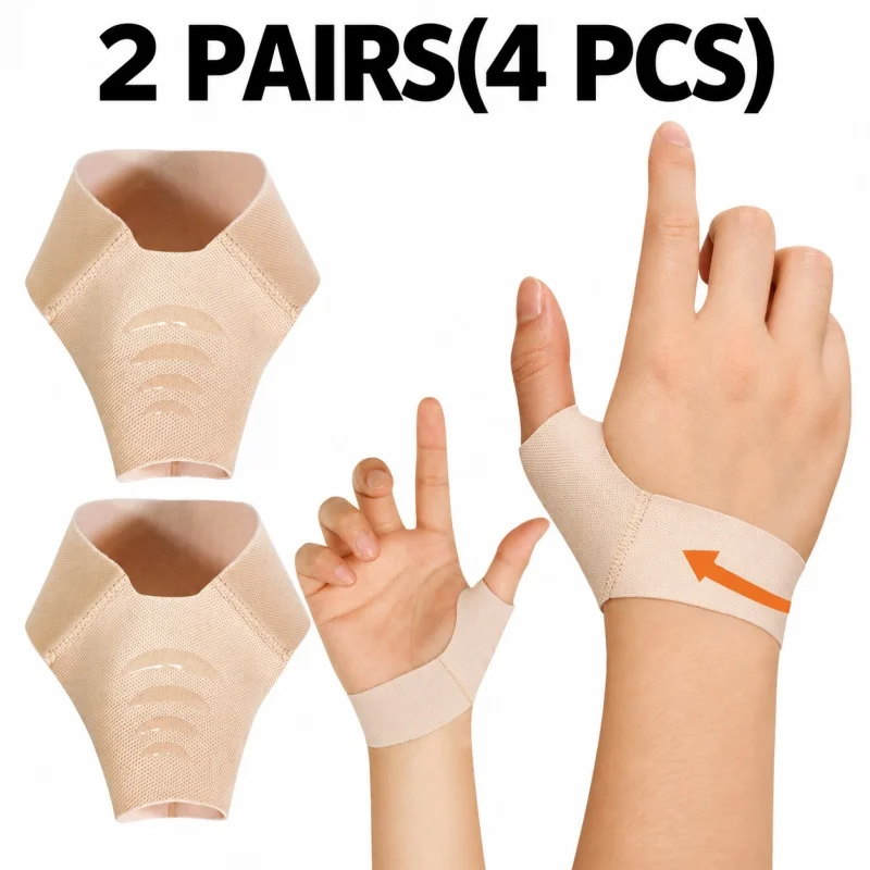 2 Pairs Thumb Support Brace, CMC Joint Thumb Splint, Soft Thumb Compression Sleeve Protector for Joint Pain Tendonitis Sprains