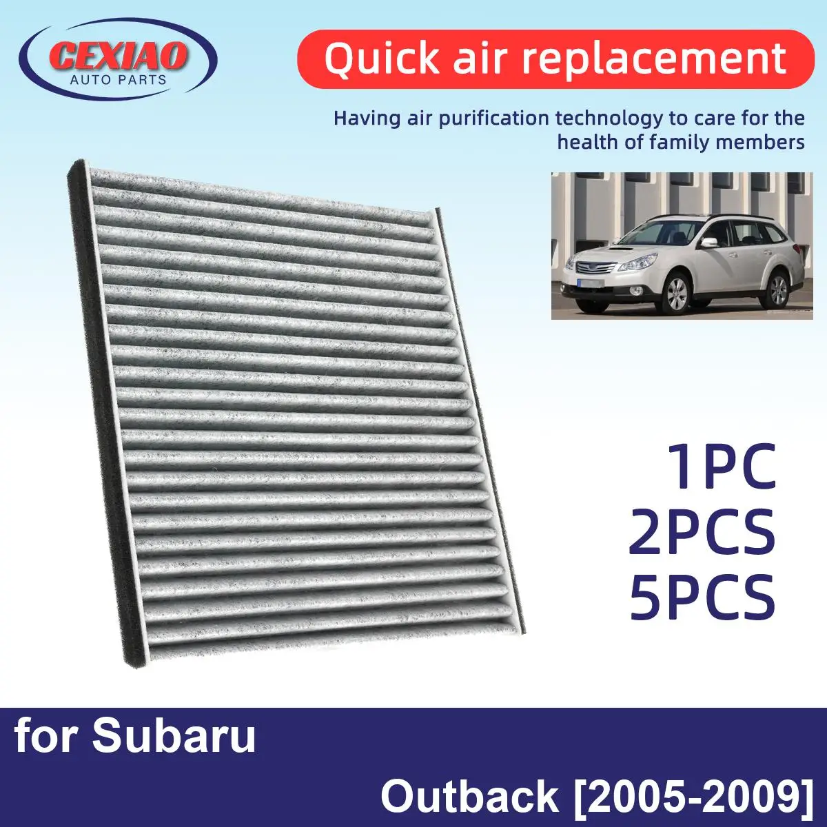 

Фильтр воздушного кондиционера CF9846A 63210-AG000 72880-XA00A для Subaru Outback 2005-2009, 1 шт., 2 шт.